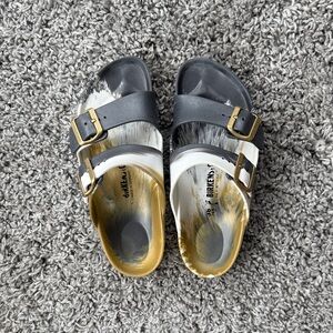 Birkenstock Women's Sandals - Gray, White, Gold